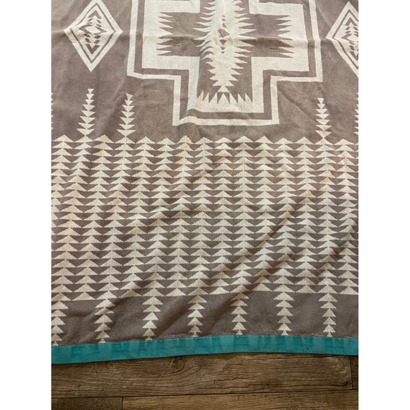 Pendleton Home Collection Beach Towel Southwestern Geometric Turquoise Cotton - Picture 5 of 8